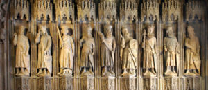 Oldest known sculptures of the Nine Worthies at the old city hall in Cologne, Germany. Source: Wikipedia