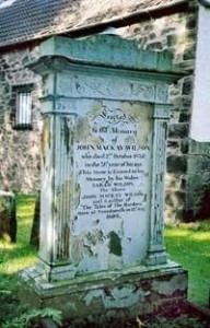 John Mackay Wilson's Grave - Tweedsmouth Churchyard