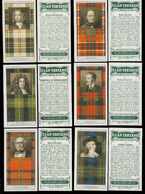Scottish Clan Tartans - Glenfiddich Card Set