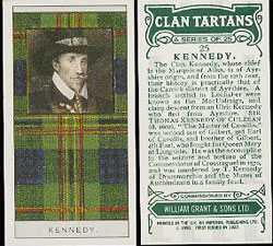 Scottish Clan Tartans - Glenfiddich Whisky Card Set - Clan Kennedy