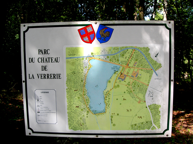 France Berry Sologne Château de la Verrerie map 