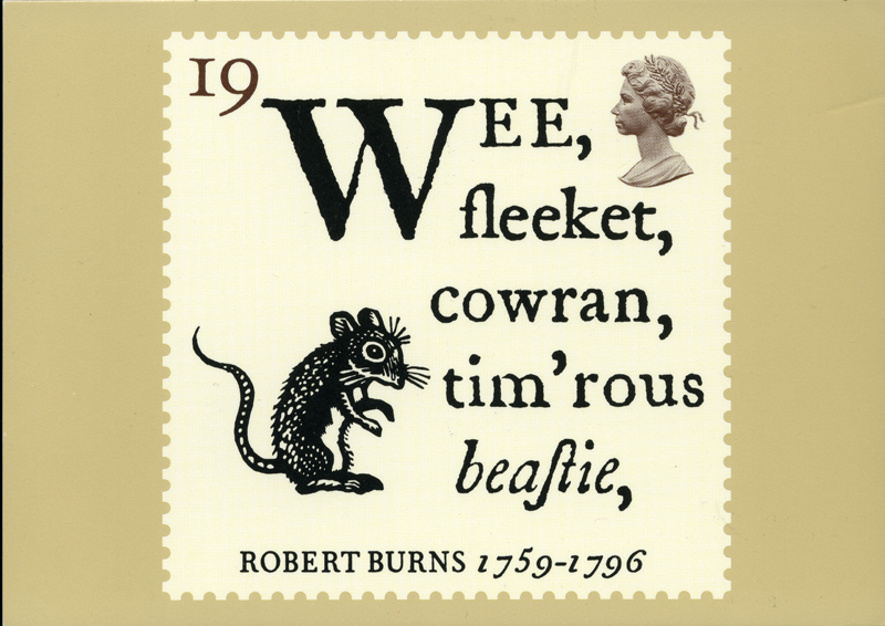 Robert Burns Royal Mail Stamp Cards Series 1996