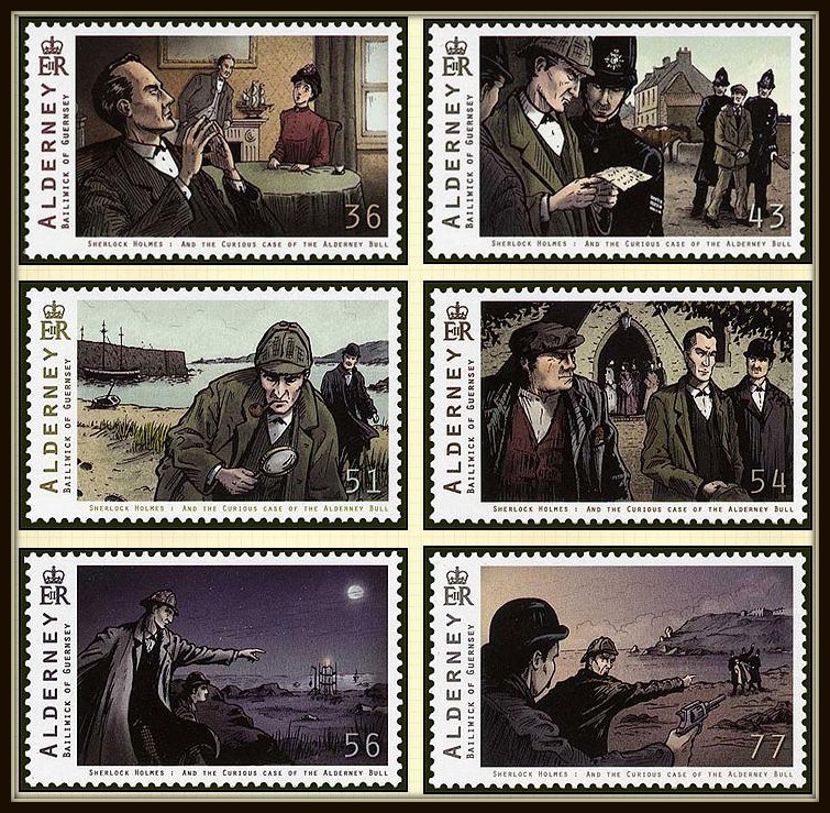 Sherlock Holmes Mystery Pack Alderney Stamps 