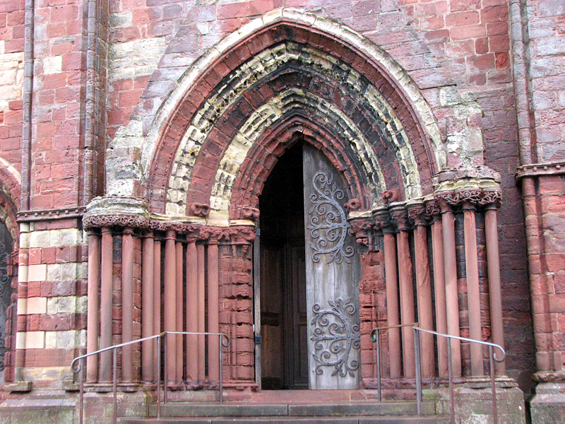 St Magnus Cathedral western front central doorway  © 2012 Scotiana