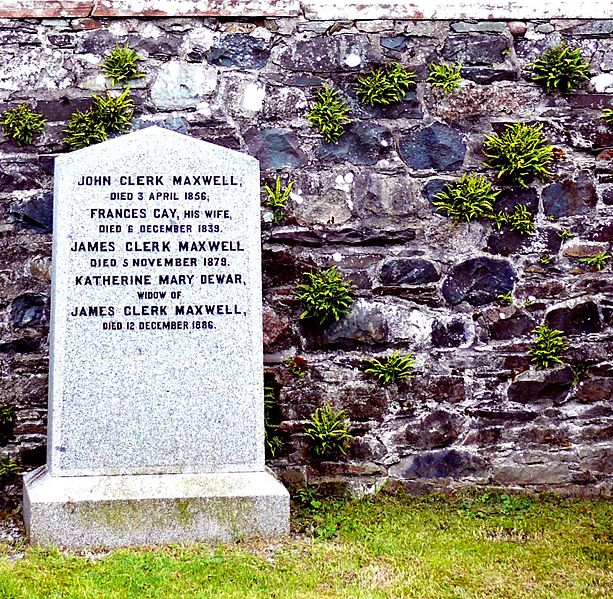 James Clerk Maxwell's gravestone in Parton graveyard Ayrshire - Wikimedia