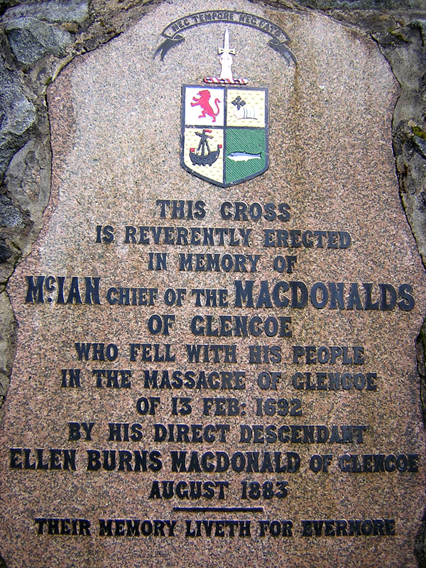 Glencoe  MacDonalds clan memorial © 2004 Scotiana