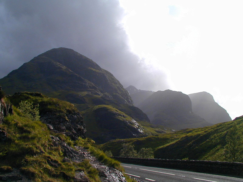 Highlands of Scotland Glen Coe mountains A 82 road © 2012 Scotiana