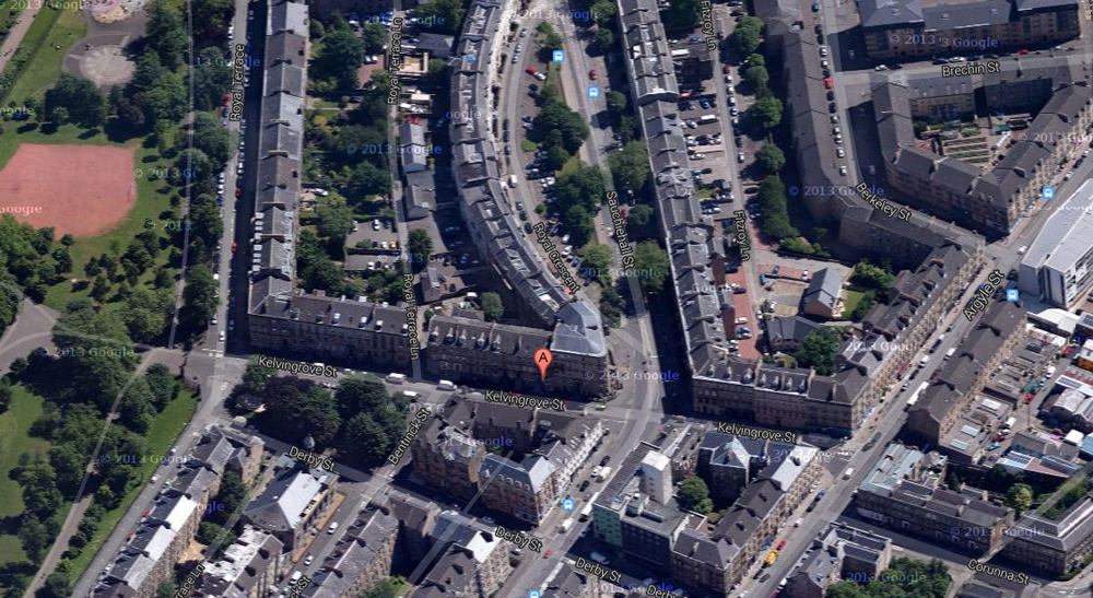 Kelvingrove Street N° 40  and Sauchiehall Street map © Google 
