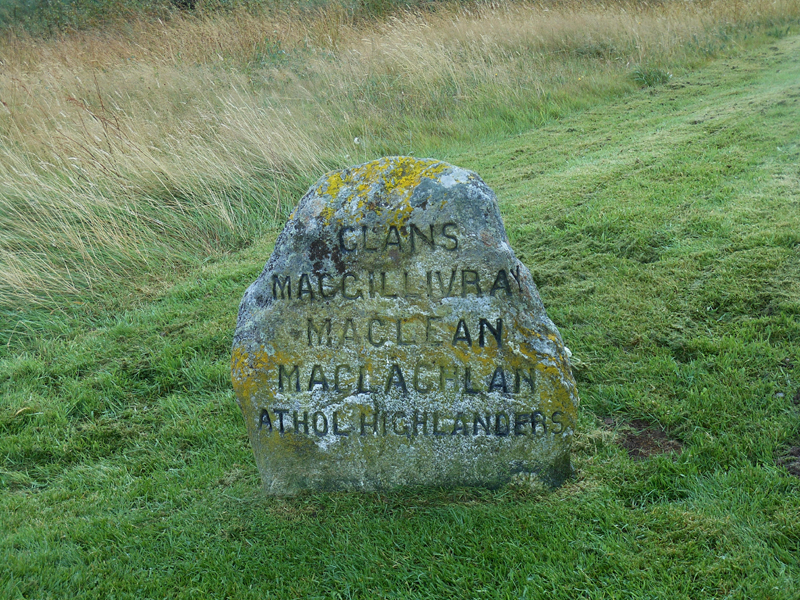 Culloden stone MacGillivray MacLean MacLachlan Athol Higlanders © 2012 Scotiana