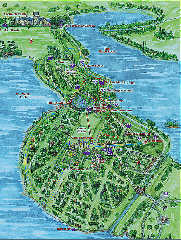 Castle Kennedy Gardens map