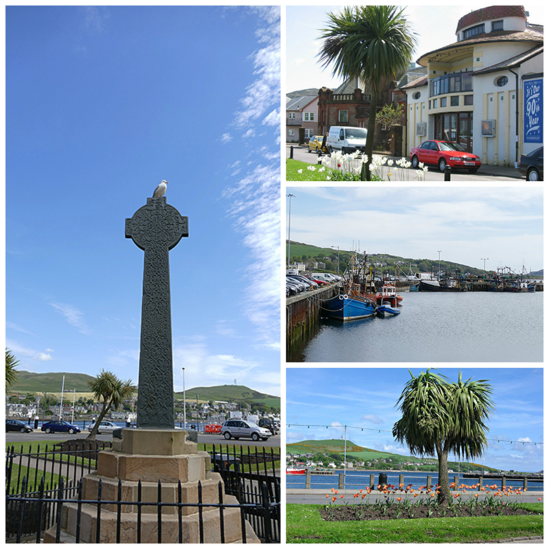 Views of Campbeltown and its medieval Celtic Cross in Kintyre © 2015 Scotiana