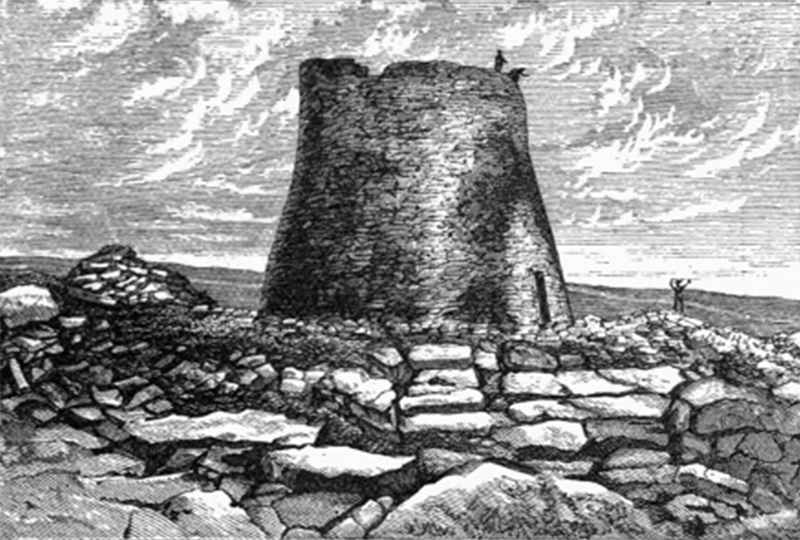 Mousa Broch Shetland illustration Pagan Times J. Anderson 1883