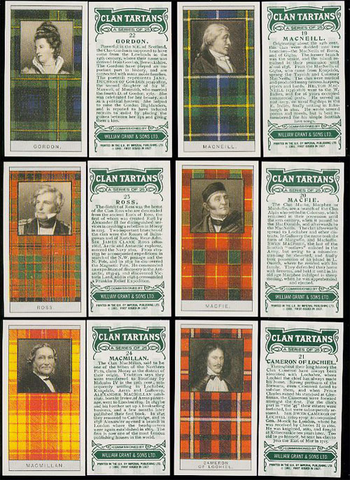 Scottish Clan Tartans - Glenfiddich Card set 