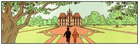 Hergé's "Château de Moulinsart" in The Adventures of Tintin - Source : Wikipedia