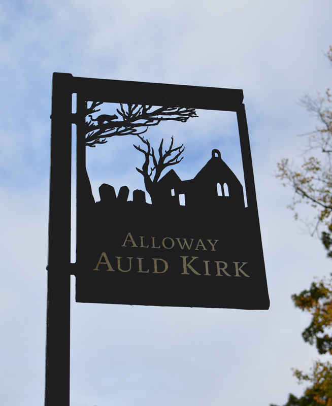 Alloway Auld Kirk signpost © 2012 Scotiana