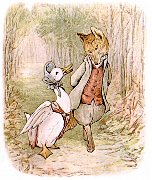 Beatrix Potter's illustration for 'Jemina Puddle-Duck' forest lane Wikipedia
