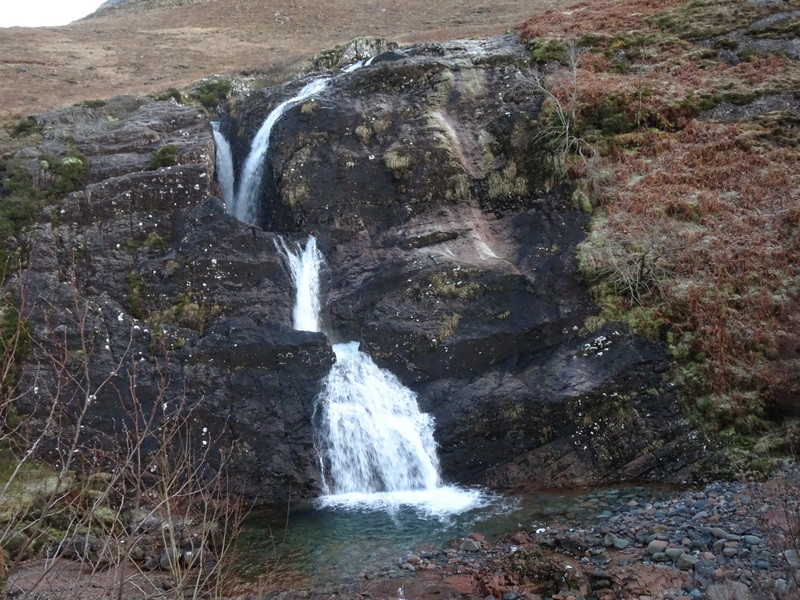 Glencoe waterfalls in winter Scotland © 2019 Scotiana