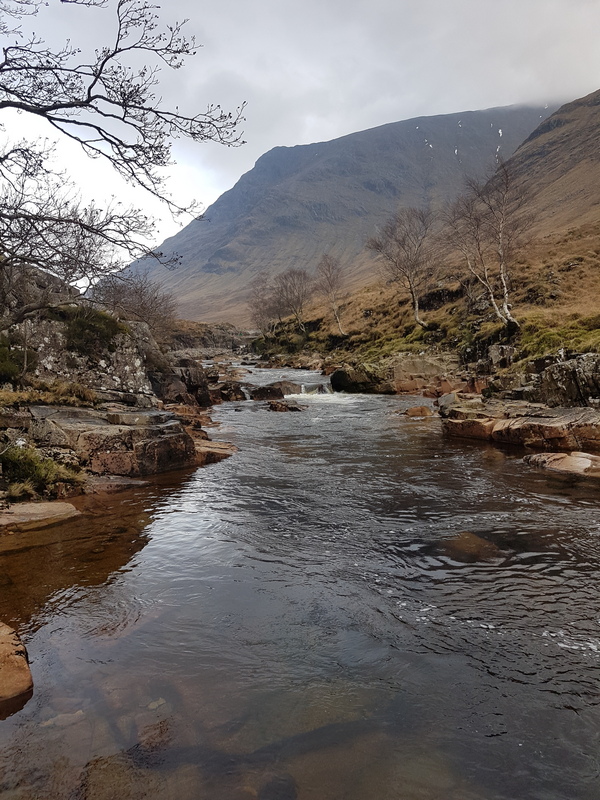 Scotland in Winter - Glen Etive River and Mountains © 2020 Scotiana