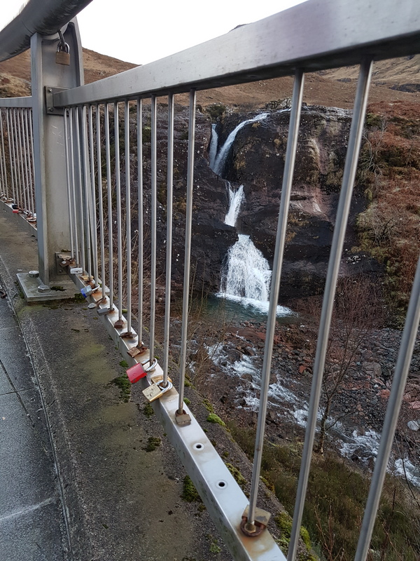  Lairig Eilde Bridge with "love locks" at the Pass of Glencoe © 2020 Scotiana