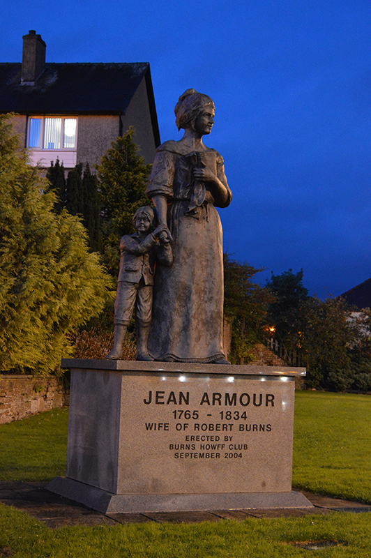 Jean Armour statue in Dumfries Scotland © 2012 Scotiana