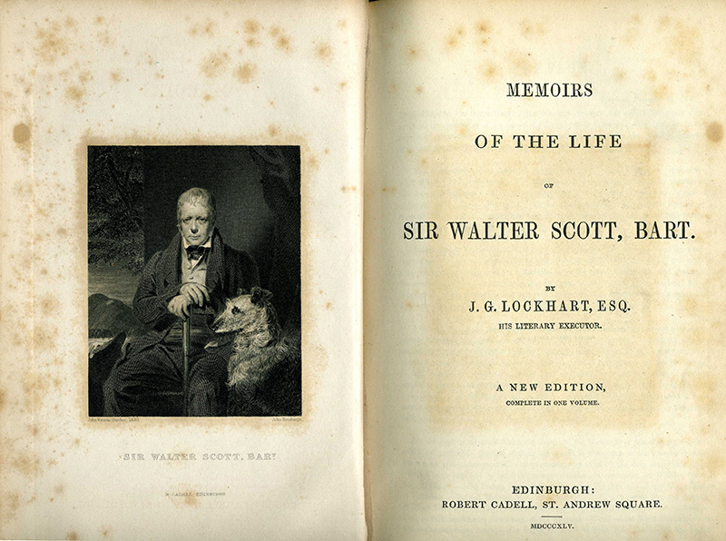Memoirs of the Life of Sir Walter Scott, Bart. by J.G. Lockhart, esq. 1845 edition © 2021 Scotiana